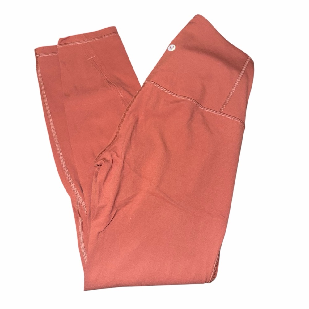 RARE lululemon HR Tight 25” Brier Rose light salmon keyhole ankle ventilation 6 - Picture 3 of 9